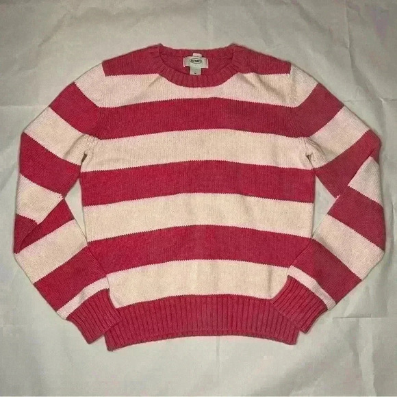 Old Navy Sweaters - Pink & White Stripe Sweater